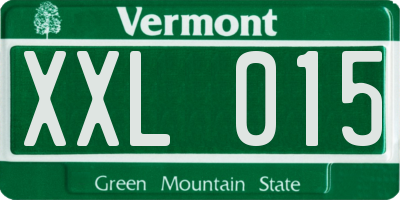 VT license plate XXL015