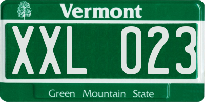 VT license plate XXL023