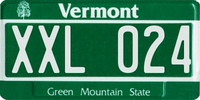 VT license plate XXL024