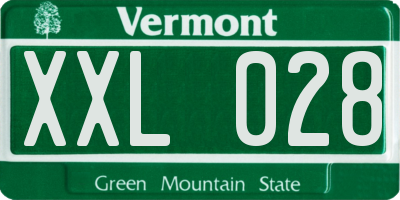 VT license plate XXL028