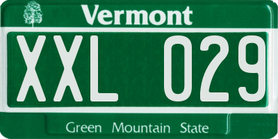 VT license plate XXL029
