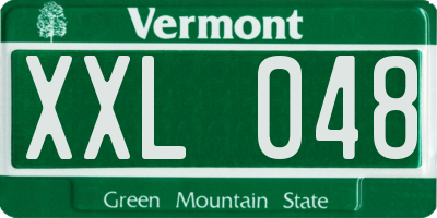 VT license plate XXL048
