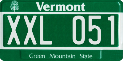 VT license plate XXL051