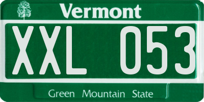 VT license plate XXL053