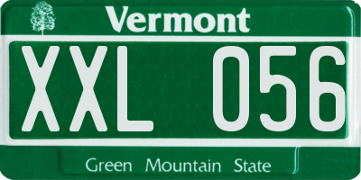 VT license plate XXL056
