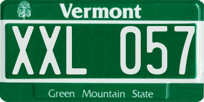 VT license plate XXL057