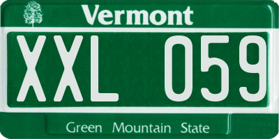 VT license plate XXL059