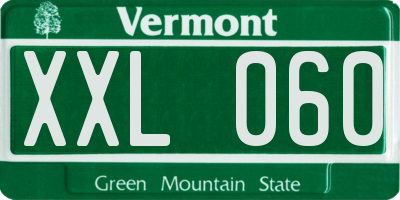 VT license plate XXL060