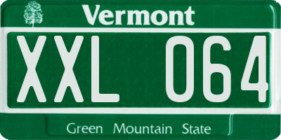 VT license plate XXL064