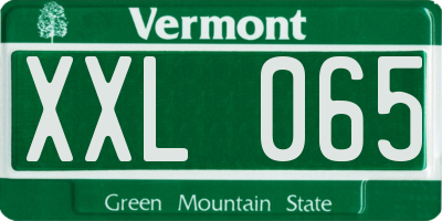 VT license plate XXL065