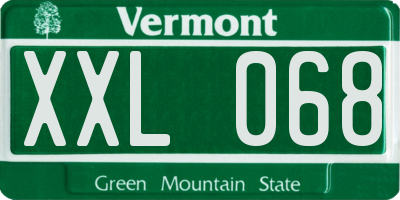 VT license plate XXL068