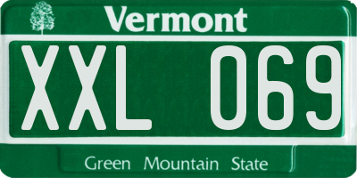 VT license plate XXL069