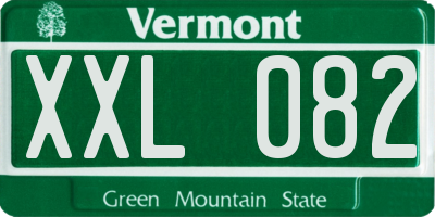 VT license plate XXL082