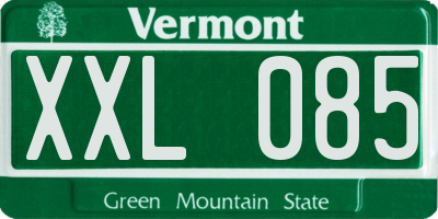 VT license plate XXL085
