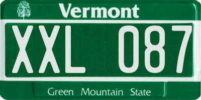 VT license plate XXL087
