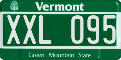 VT license plate XXL095