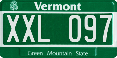 VT license plate XXL097
