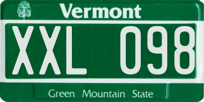 VT license plate XXL098