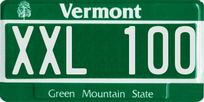 VT license plate XXL100