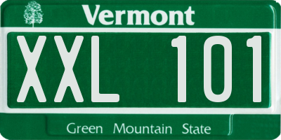 VT license plate XXL101