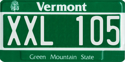 VT license plate XXL105