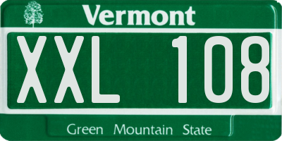 VT license plate XXL108