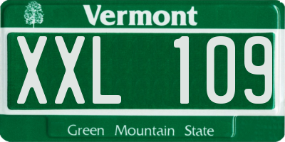 VT license plate XXL109