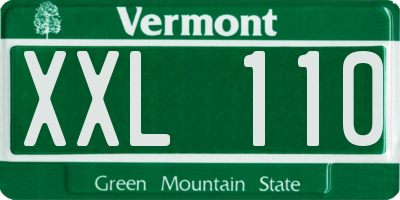 VT license plate XXL110