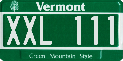 VT license plate XXL111