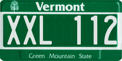 VT license plate XXL112