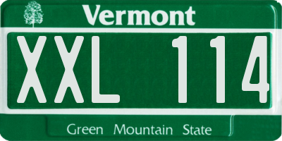 VT license plate XXL114