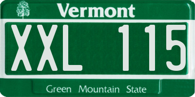 VT license plate XXL115