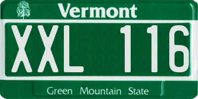 VT license plate XXL116
