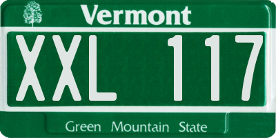 VT license plate XXL117