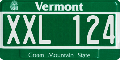 VT license plate XXL124
