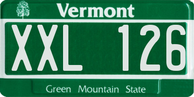 VT license plate XXL126