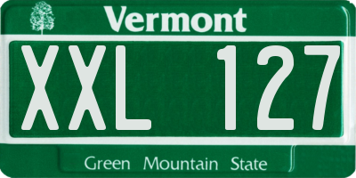VT license plate XXL127