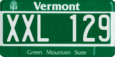 VT license plate XXL129