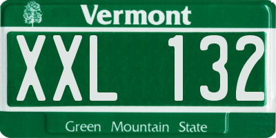 VT license plate XXL132
