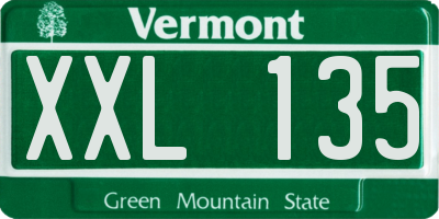 VT license plate XXL135