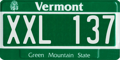 VT license plate XXL137
