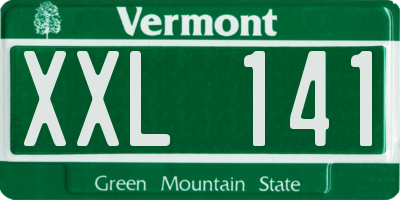 VT license plate XXL141