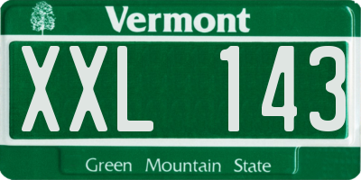 VT license plate XXL143
