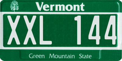 VT license plate XXL144