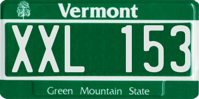 VT license plate XXL153