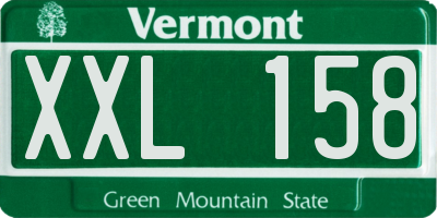VT license plate XXL158
