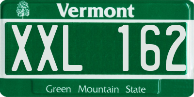 VT license plate XXL162