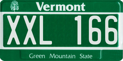 VT license plate XXL166