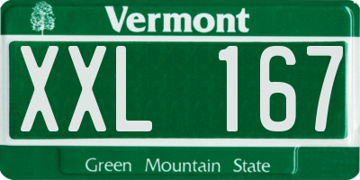 VT license plate XXL167