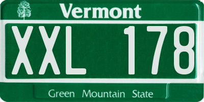 VT license plate XXL178